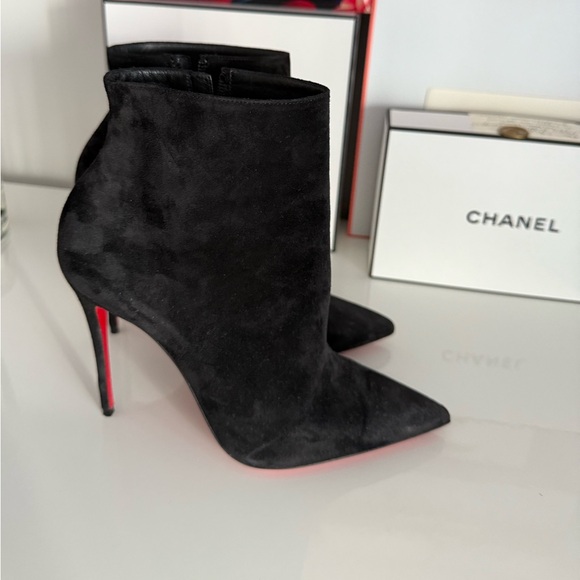 Louboutin So kate suede black booties - Picture 4 of 10